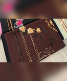 روسری نخی طرحدار قواره ۱۴۰ طرح زنجیر و گل