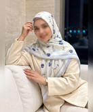 روسری حریر ابریشم طرحدار قواره ۱۲۰
