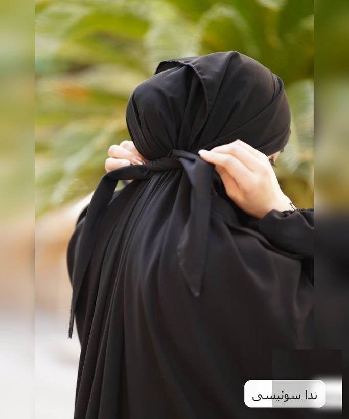 چادر عربی آرامش با عبا و خمار جنس ندا سوئیسی