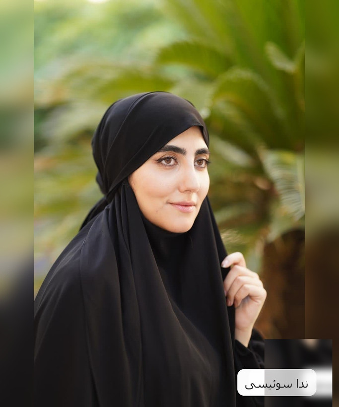 چادر عربی آرامش با عبا و خمار جنس ندا سوئیسی