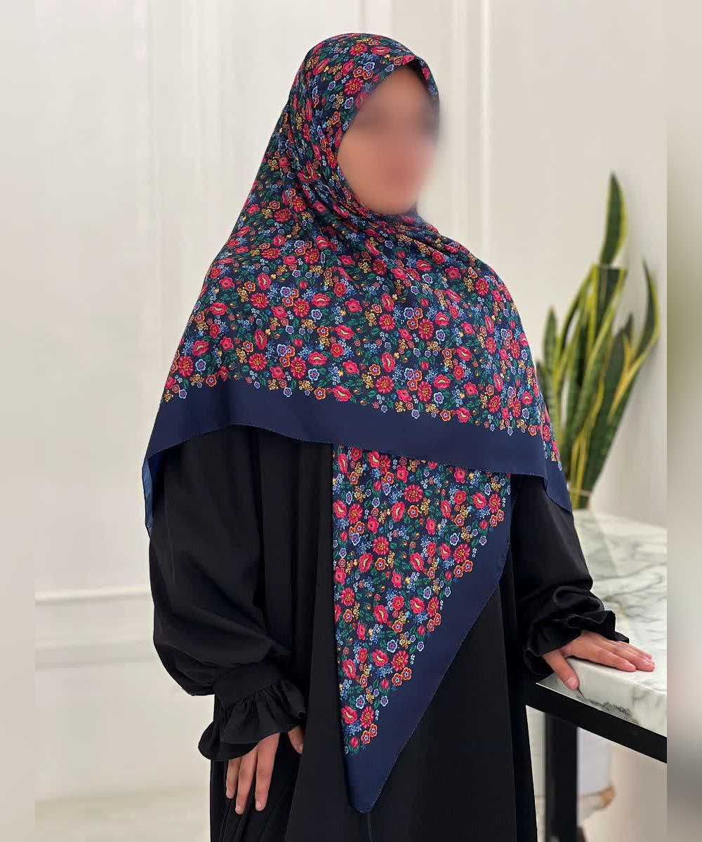 روسری کرپنخ گلدار قواره ۱۴۰