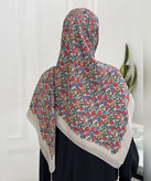 روسری کرپنخ گلدار قواره ۱۴۰