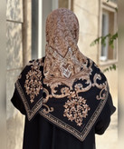 روسری حریر ابریشم طرح کلاسیک قواره ۱۲۰