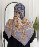 روسری حریر ابریشم طرح کلاسیک قواره ۱۲۰