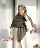روسری سوپرنخ طرح حاشیهدار قواره ۱۴۰