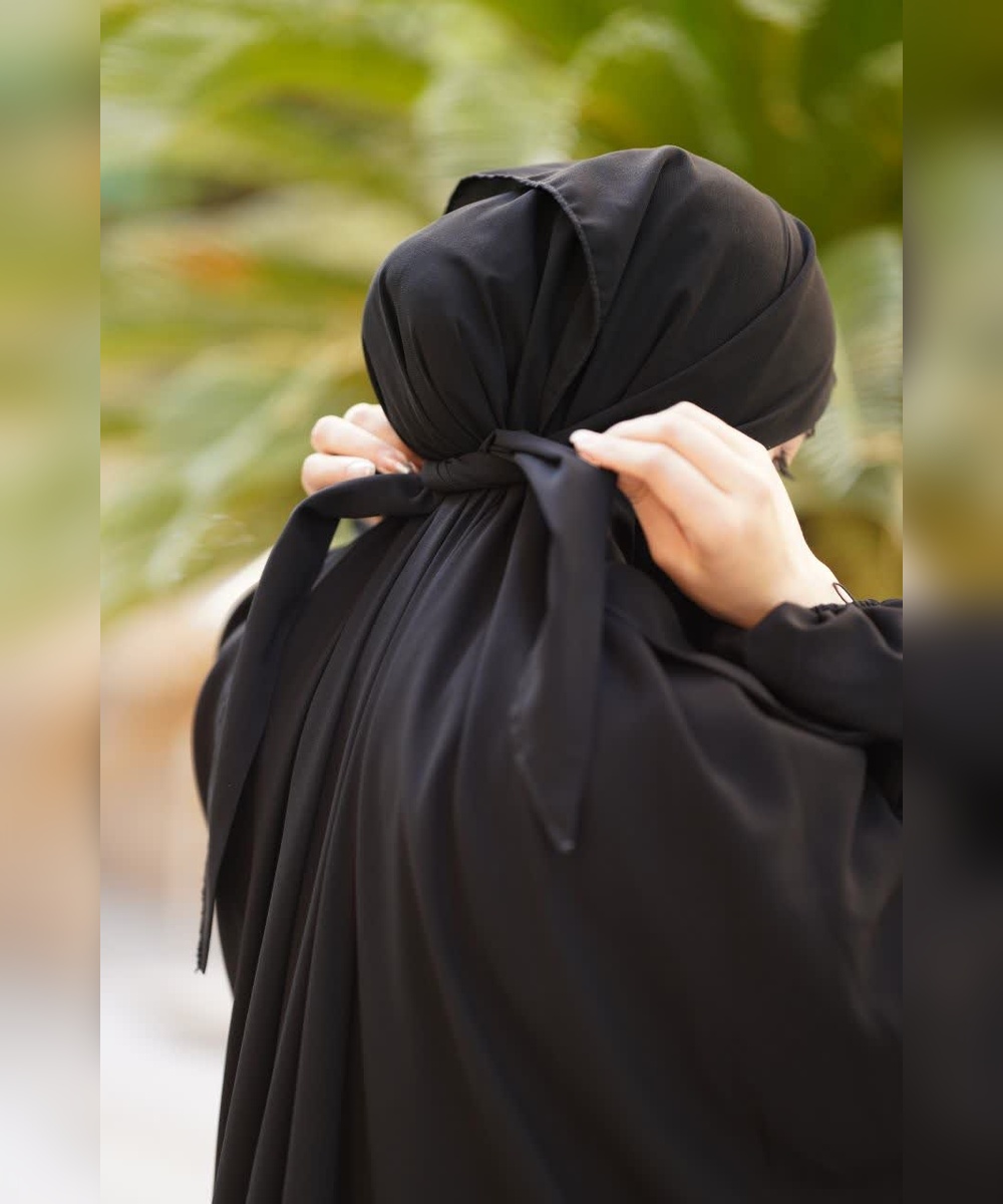 چادر عربی آرامش با عبا و خمار جنس کرپ ایران