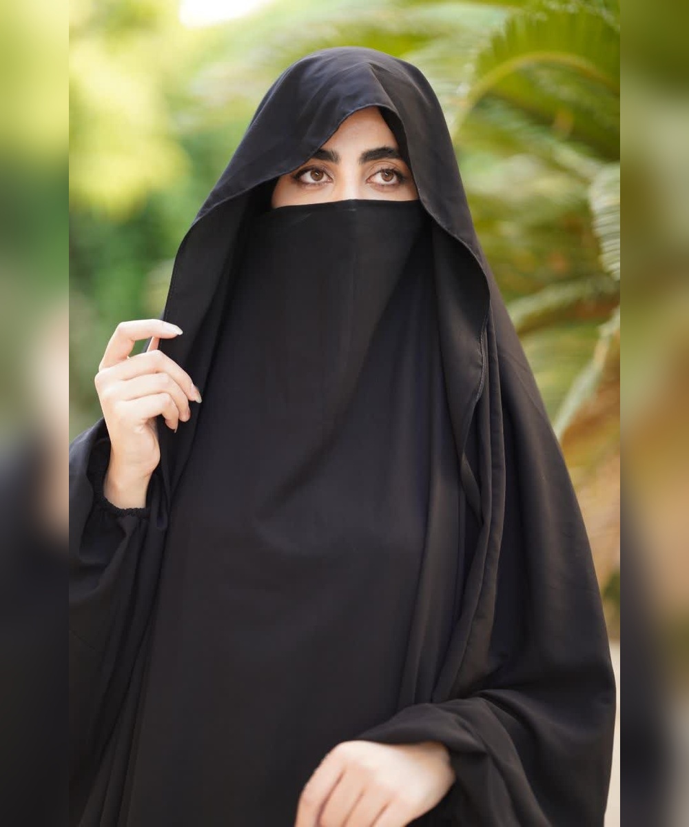 چادر عربی آرامش با عبا و خمار جنس کرپ الیزه