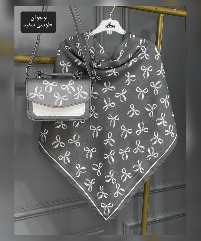 ست کیف و روسری دخترانه طرح پاپیون – کیف فانتزی