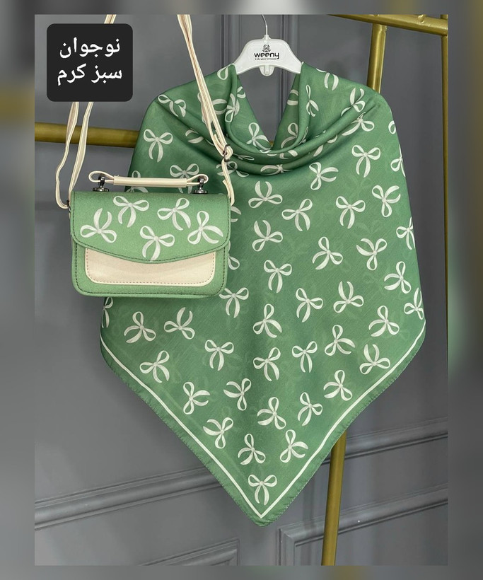 ست کیف و روسری دخترانه طرح پاپیون – کیف فانتزی