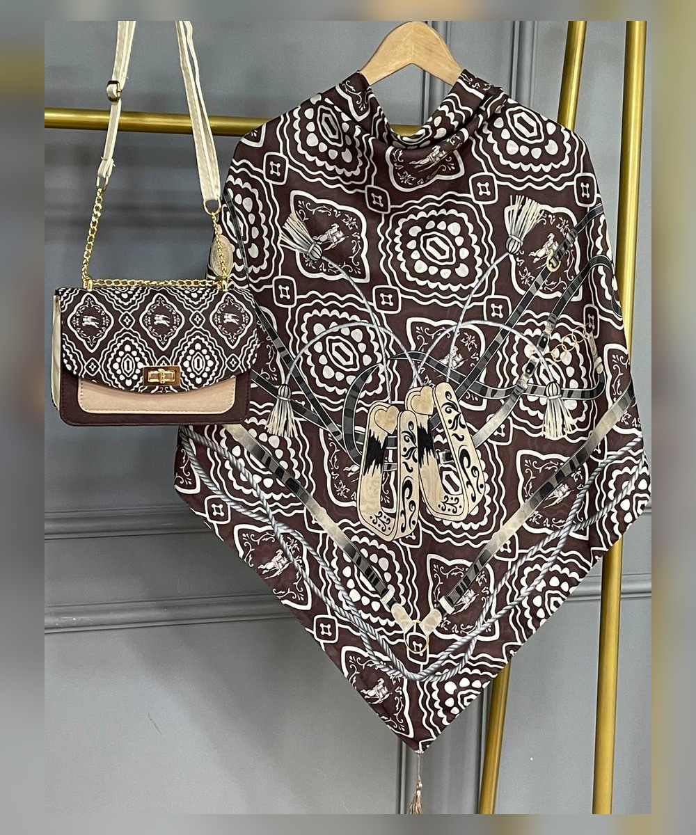 ست کیف و روسری طرح لنا – کیف کوچک
