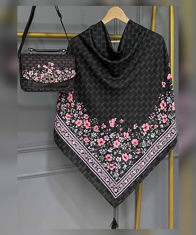 ست کیف و روسری طرح گل دی اند جی – کیف کوچک