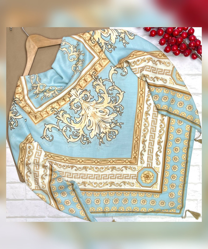 روسری نخ اسپان طرح سورنا قواره ۱۳۰