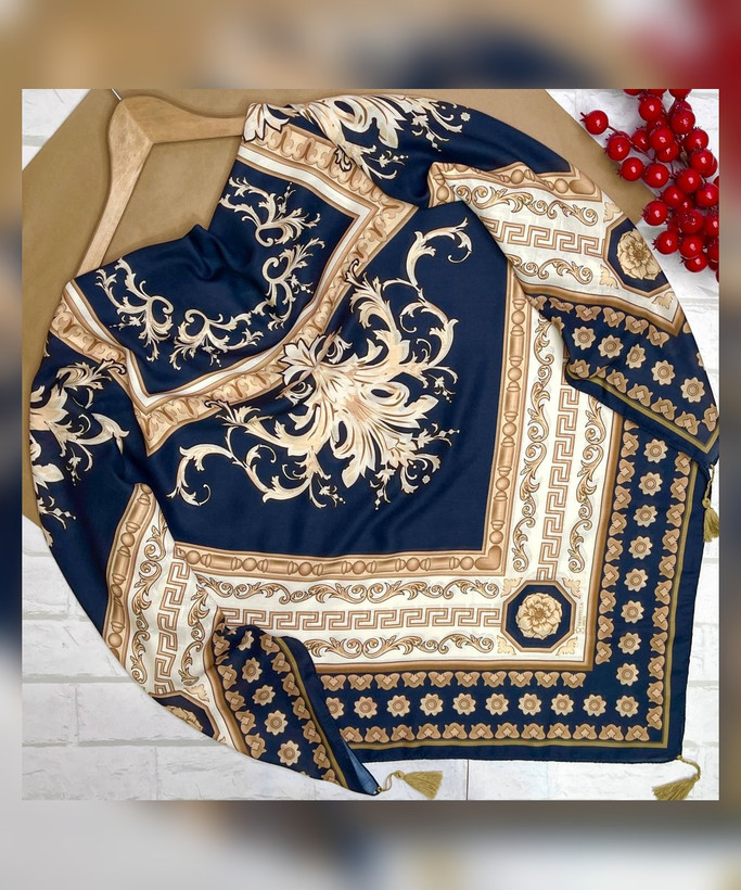 روسری نخ اسپان طرح سورنا قواره ۱۳۰