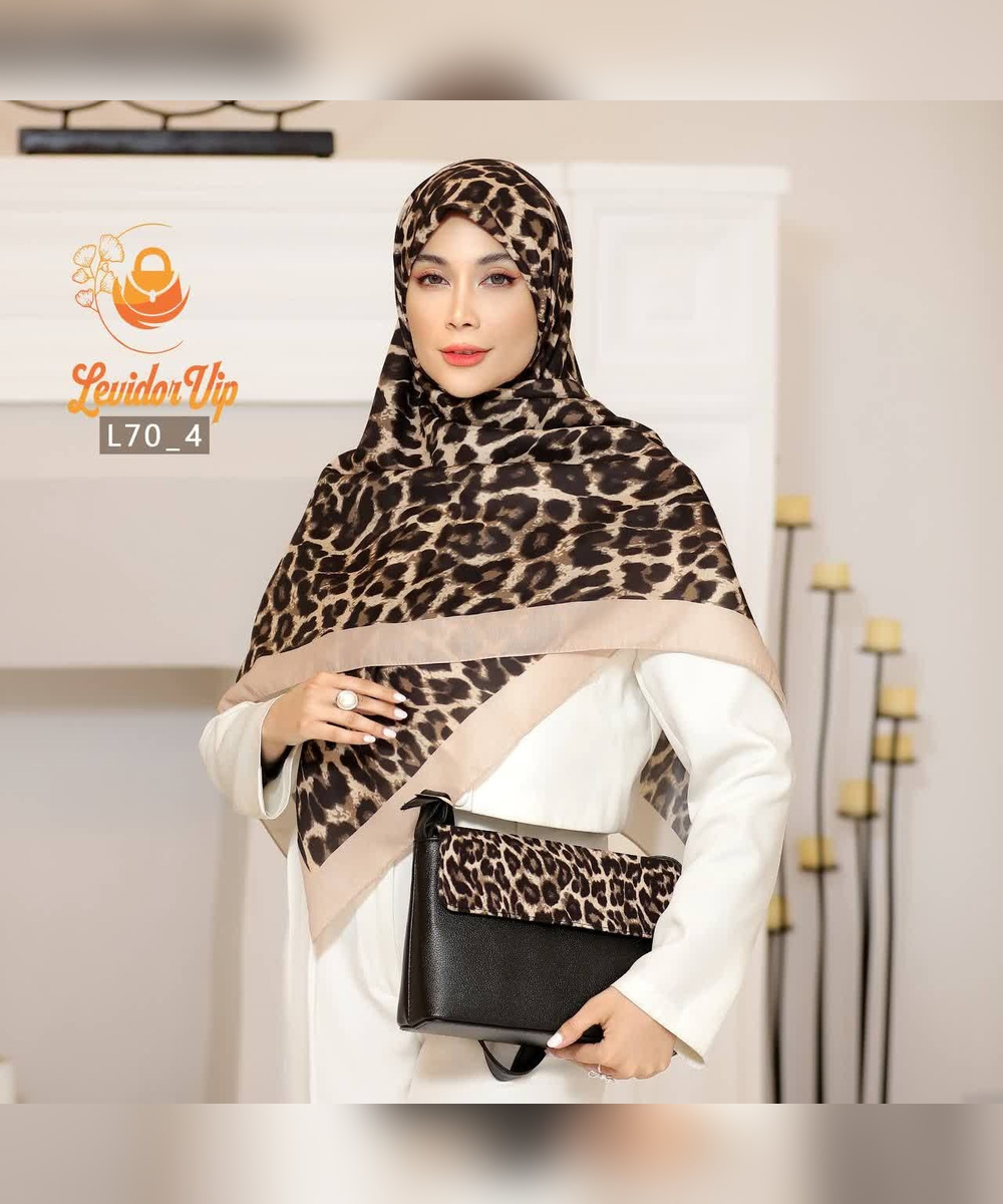 ست کیف و روسری طرح پلنگی – کیف دوشی