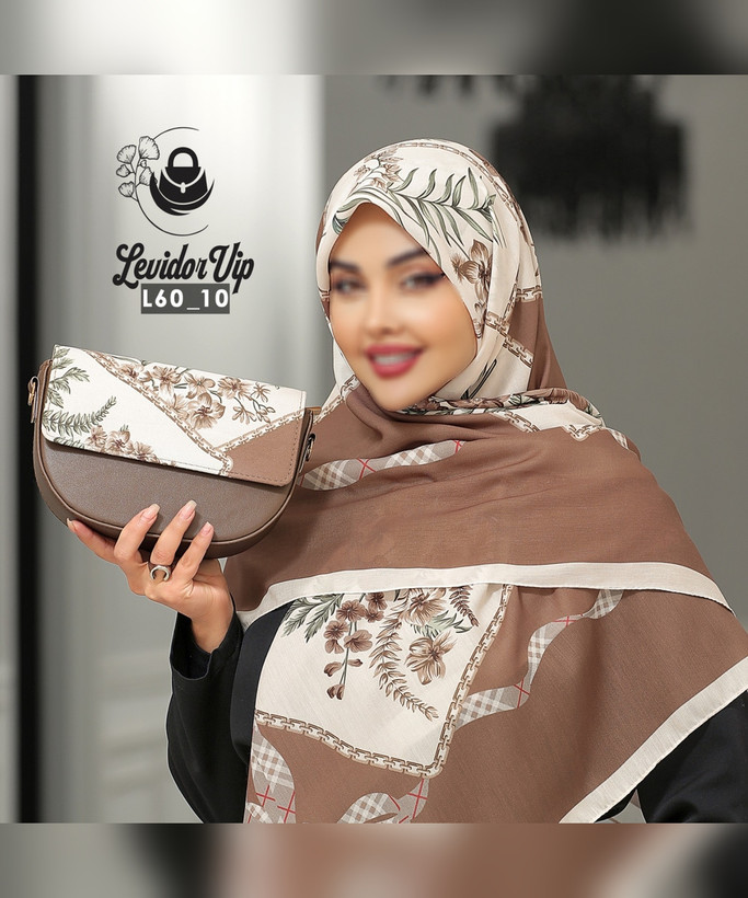 ست کیف و روسری طرح روبان – کیف پاسپورتی
