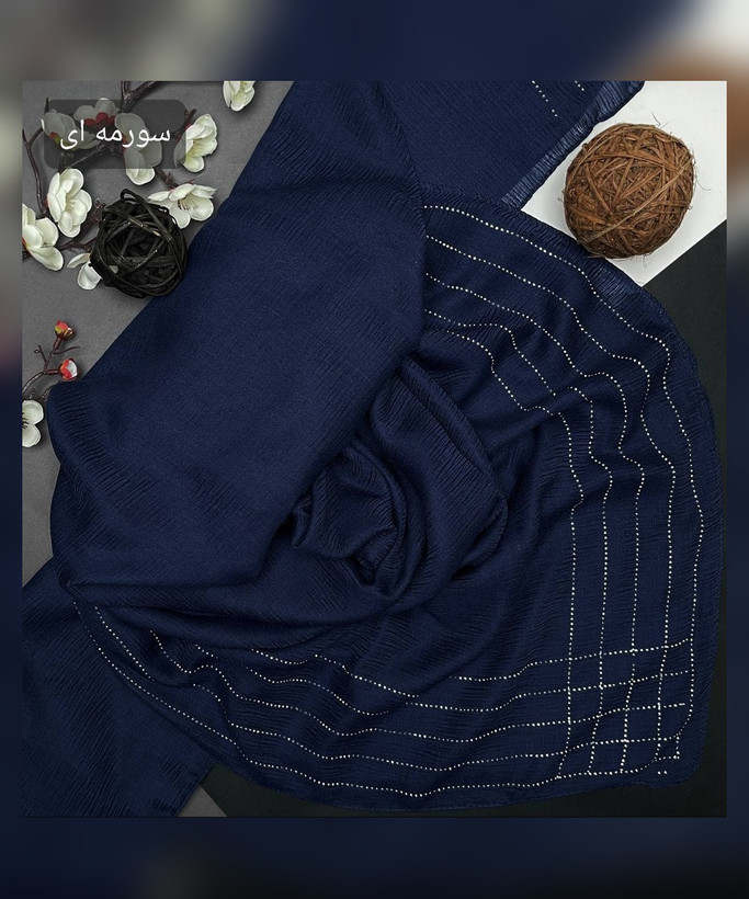 روسری کریشه درختی نگین 5 خط قواره 130