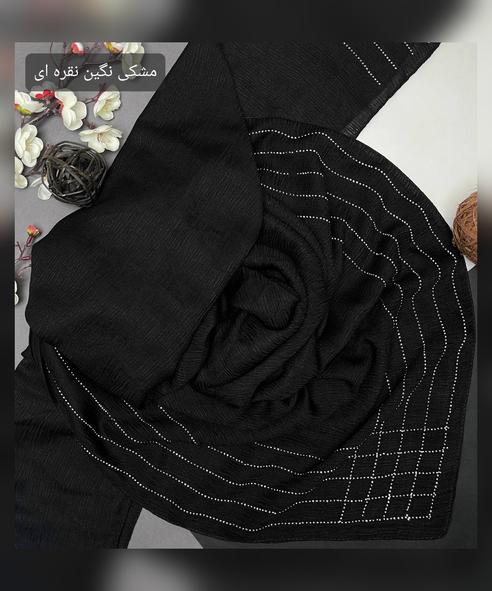 روسری کریشه درختی نگین 5 خط قواره 130