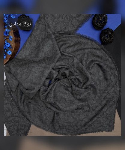 روسری نخ سنگشور وارداتی طرح گل بنفشه قواره 120