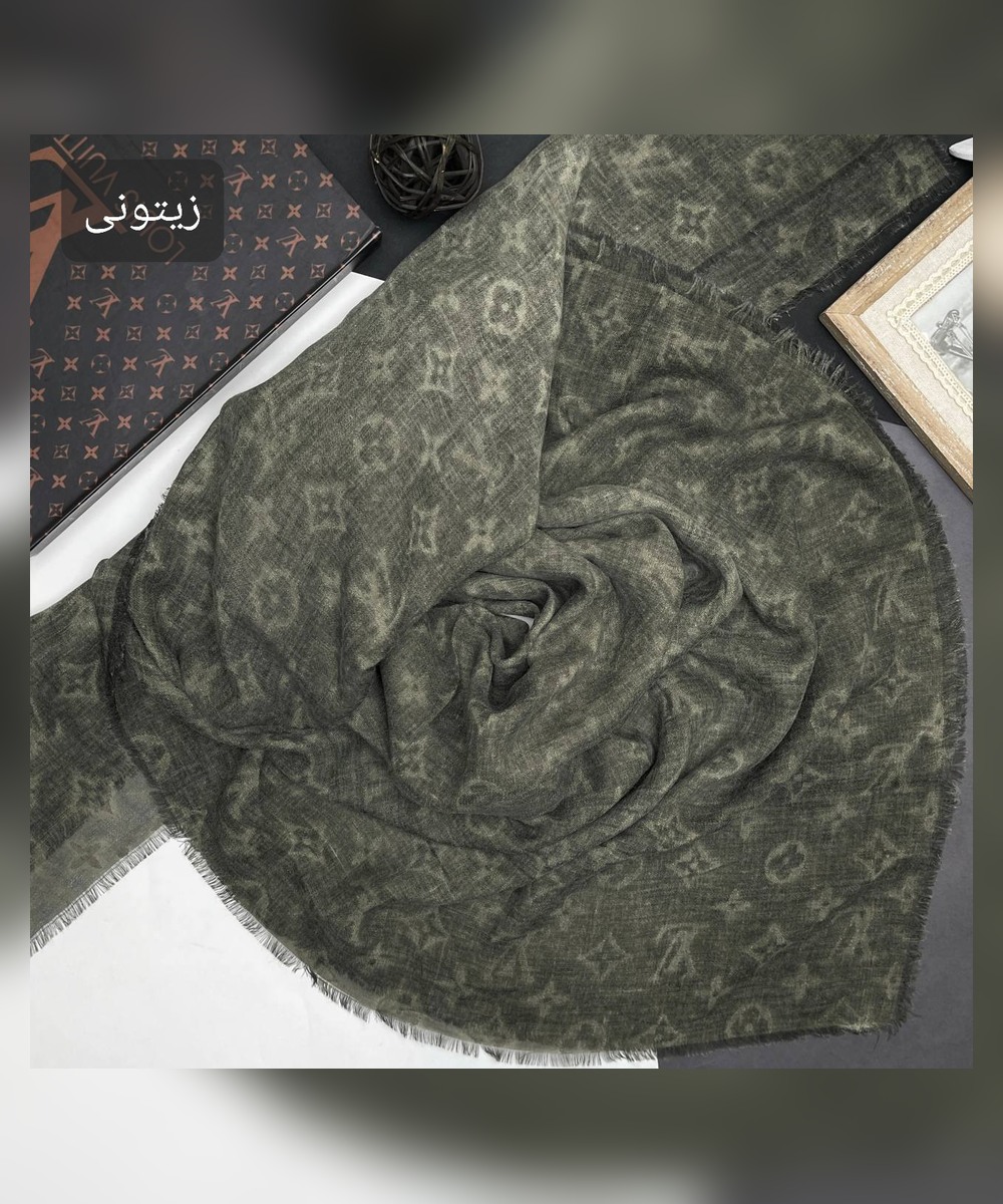 روسری نخ سنگشور وارداتی طرح ال وی قواره 120