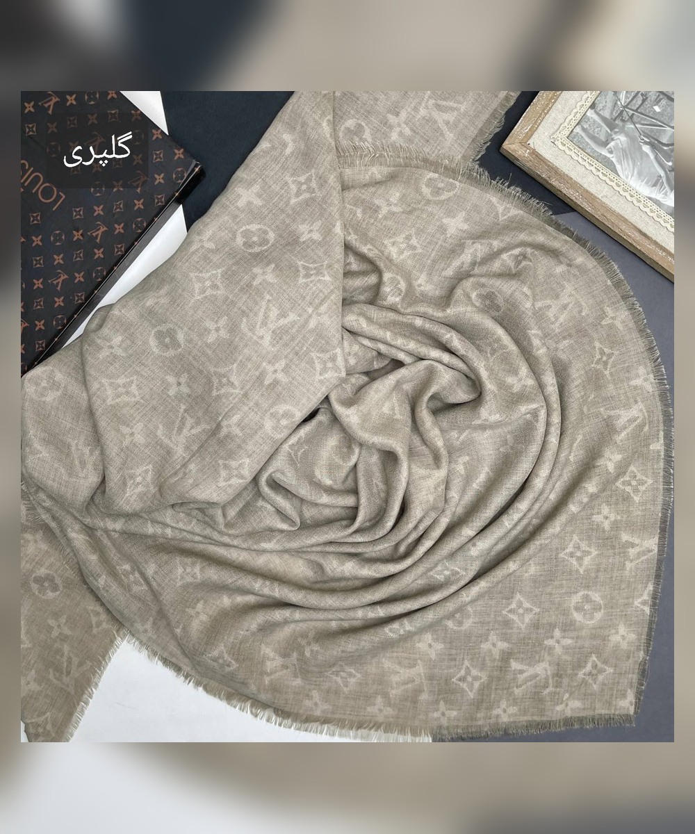 روسری نخ سنگشور وارداتی طرح ال وی قواره 120