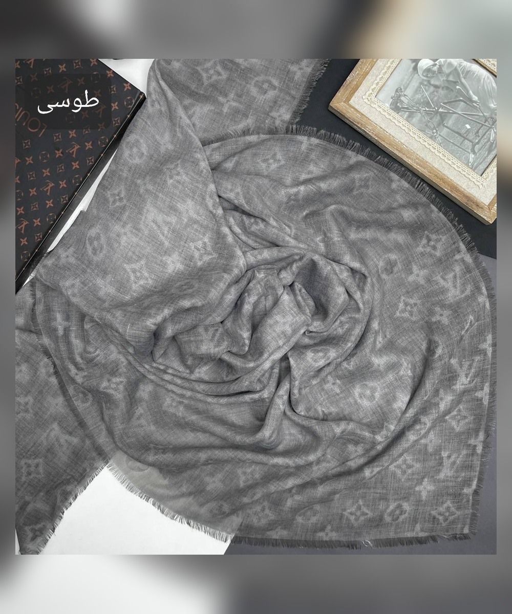 روسری نخ سنگشور وارداتی طرح ال وی قواره 120