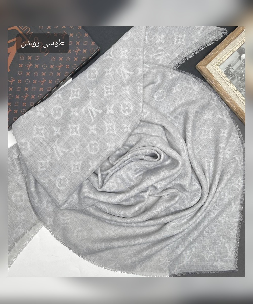 روسری نخ سنگشور وارداتی طرح ال وی قواره 120