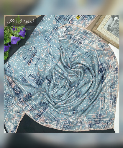 روسری نخ شانتون طرح سنتی قواره 130