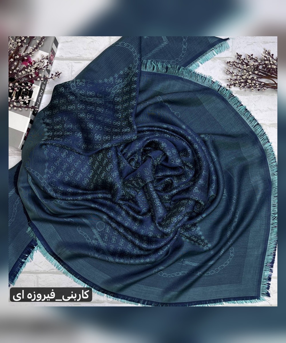 روسری نخ ابریشم ژاکارد طرح گس قواره 140