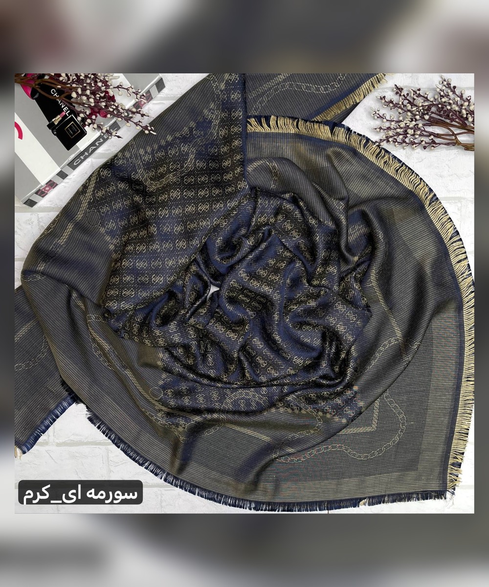 روسری نخ ابریشم ژاکارد طرح گس قواره 140