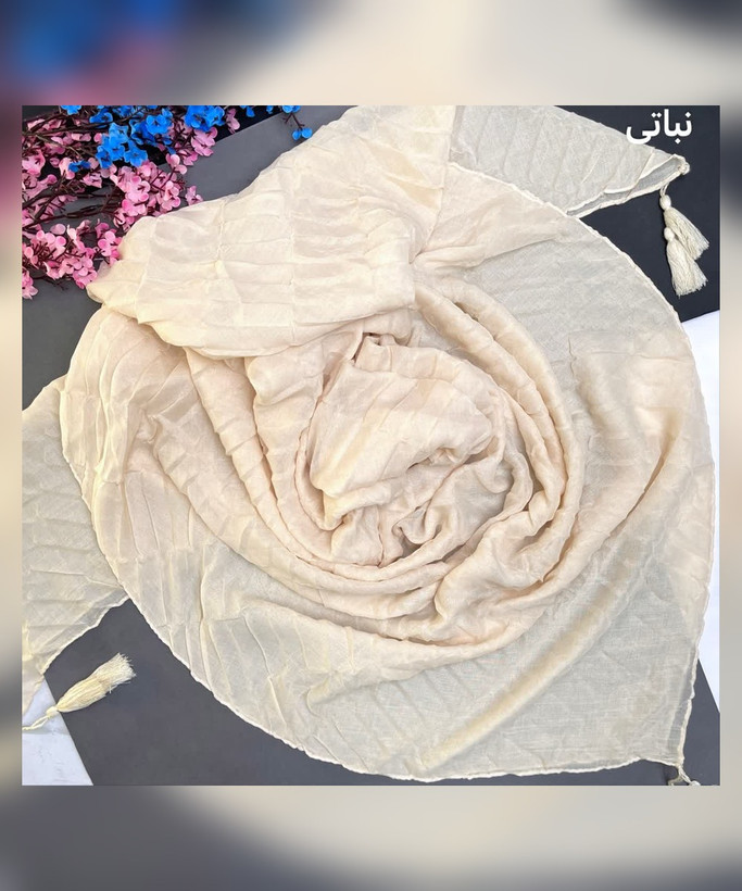 روسری نخ پلیسه مستطیلی قواره 130