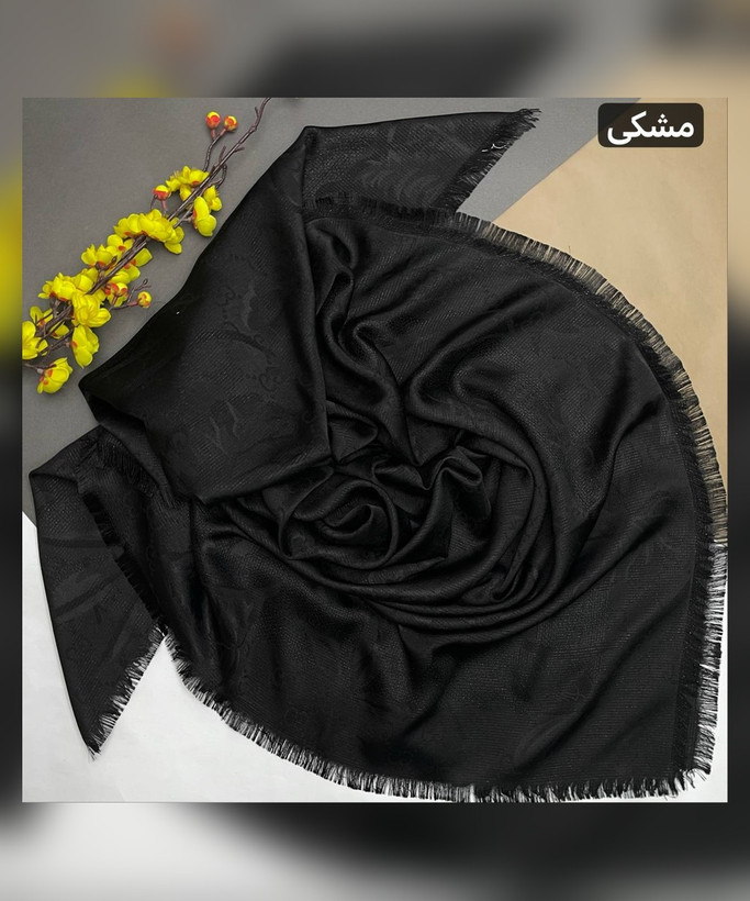 روسری نخ ابریشم ژاکارد گل گوچی قواره 140