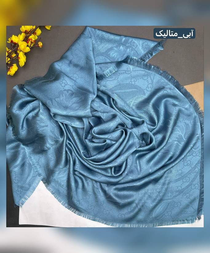 روسری نخ ابریشم ژاکارد گل گوچی قواره 140