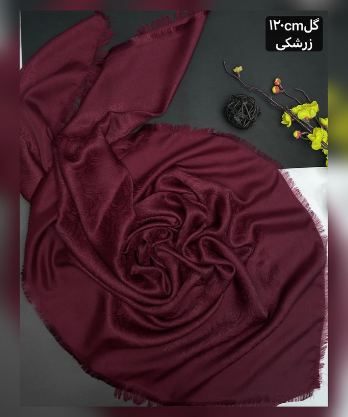 روسری نخ ژاکارد گل رز 120 قواره 120