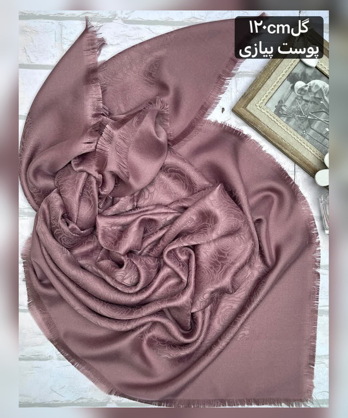 روسری نخ ژاکارد گل رز 120 قواره 120