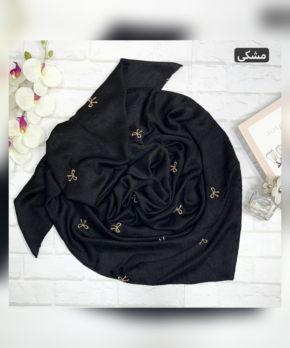 روسری کریشه گلدوزی پاپیون قواره 125