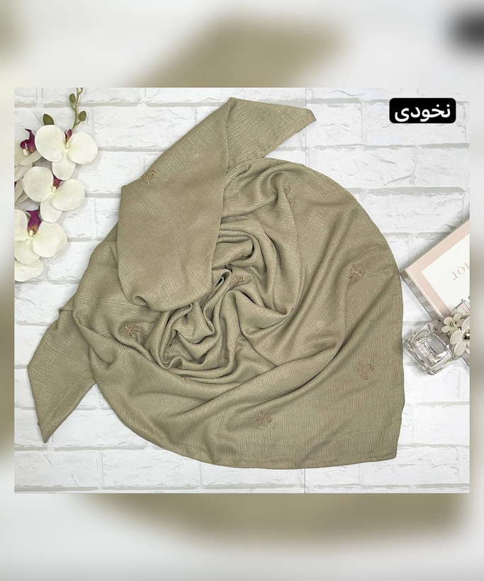 روسری کریشه گلدوزی پاپیون قواره 125