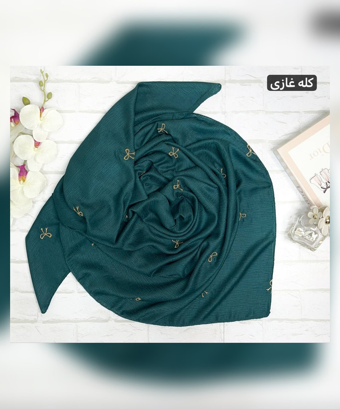 روسری کریشه گلدوزی پاپیون قواره 125