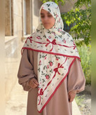 روسری کرپنخ طرحدار قواره ۱۴۰ رنگ چندرنگ