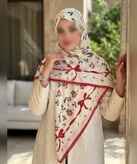 روسری کرپنخ طرحدار قواره ۱۴۰ رنگ چندرنگ