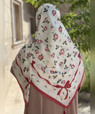 روسری کرپنخ طرحدار قواره ۱۴۰ رنگ چندرنگ