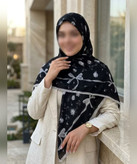 روسری کرپنخ طرحدار قواره ۱۴۰ رنگ چندرنگ
