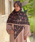 روسری کرپنخ طرحدار قواره ۱۴۰ رنگ چندرنگ