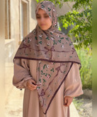 روسری کرپنخ طرحدار قواره ۱۴۰ رنگ چندرنگ