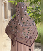 روسری کرپنخ طرحدار قواره ۱۴۰ رنگ چندرنگ