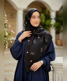 روسری سوپرنخ طرحدار قواره ۱۲۰ رنگ چندرنگ