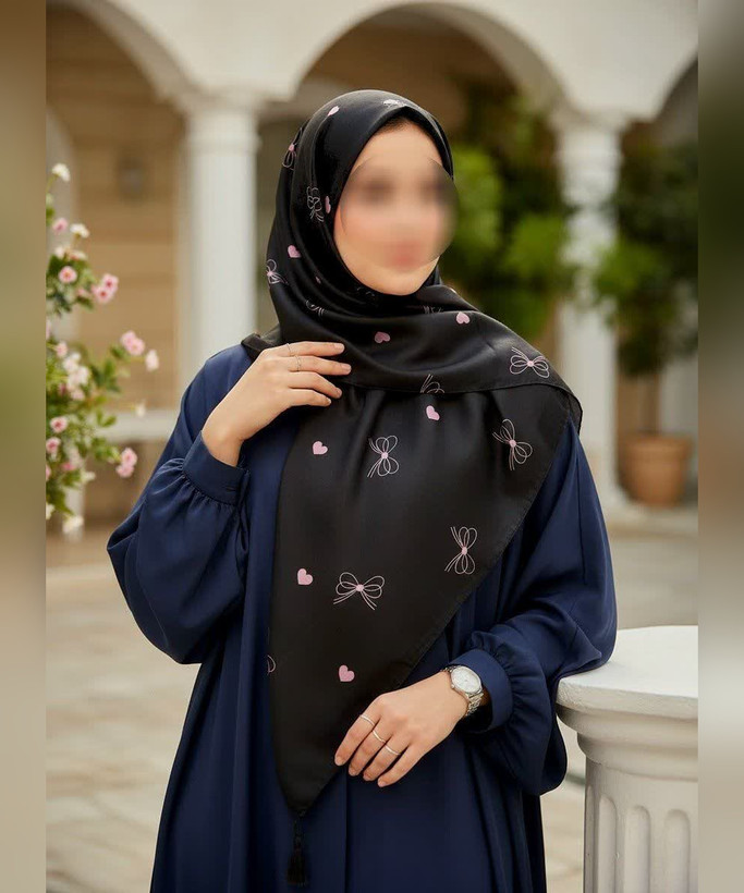 روسری سوپرنخ طرحدار قواره ۱۲۰ رنگ چندرنگ