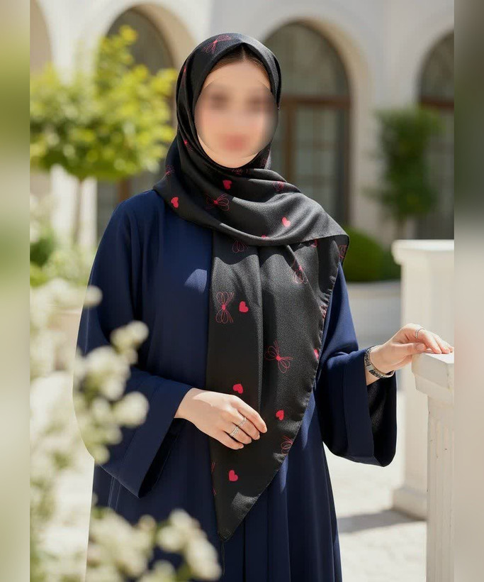 روسری سوپرنخ طرحدار قواره ۱۲۰ رنگ چندرنگ