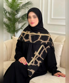 روسری نخی گلدار قواره ۱۴۰ - رنگ مشکی و گلبهی روشن - تصویر 1
