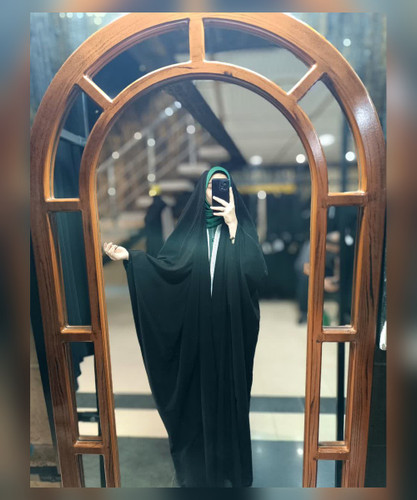 چادر عربی ساده حریر اسود