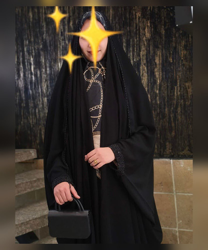 چادر عربی جواهردوزی پرکار گندمی